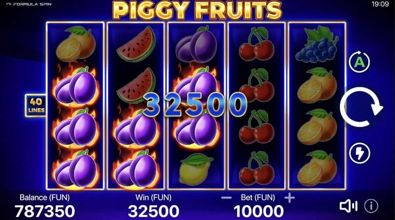 Piggy Fruits - combinação de porquinhos-mealheiros e símbolos de frutas